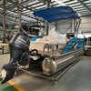 19ft Sport Speed Cruising Wakeboard Aluminum Pontoon Boat with Water Sliding