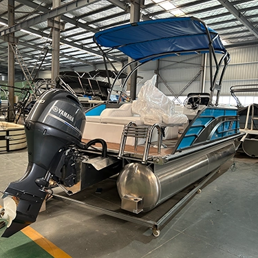 19ft Sport Speed Cruising Wakeboard Aluminum Pontoon Boat with Water Sliding