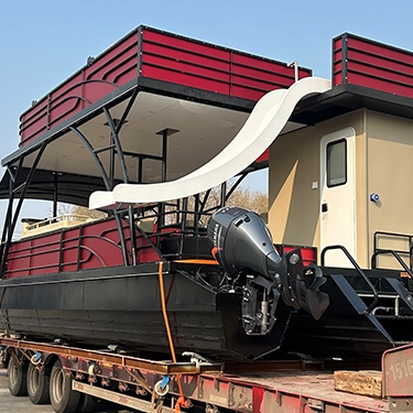 36ft Luxury Party Double Decker Pontoon Boat with Toilet
