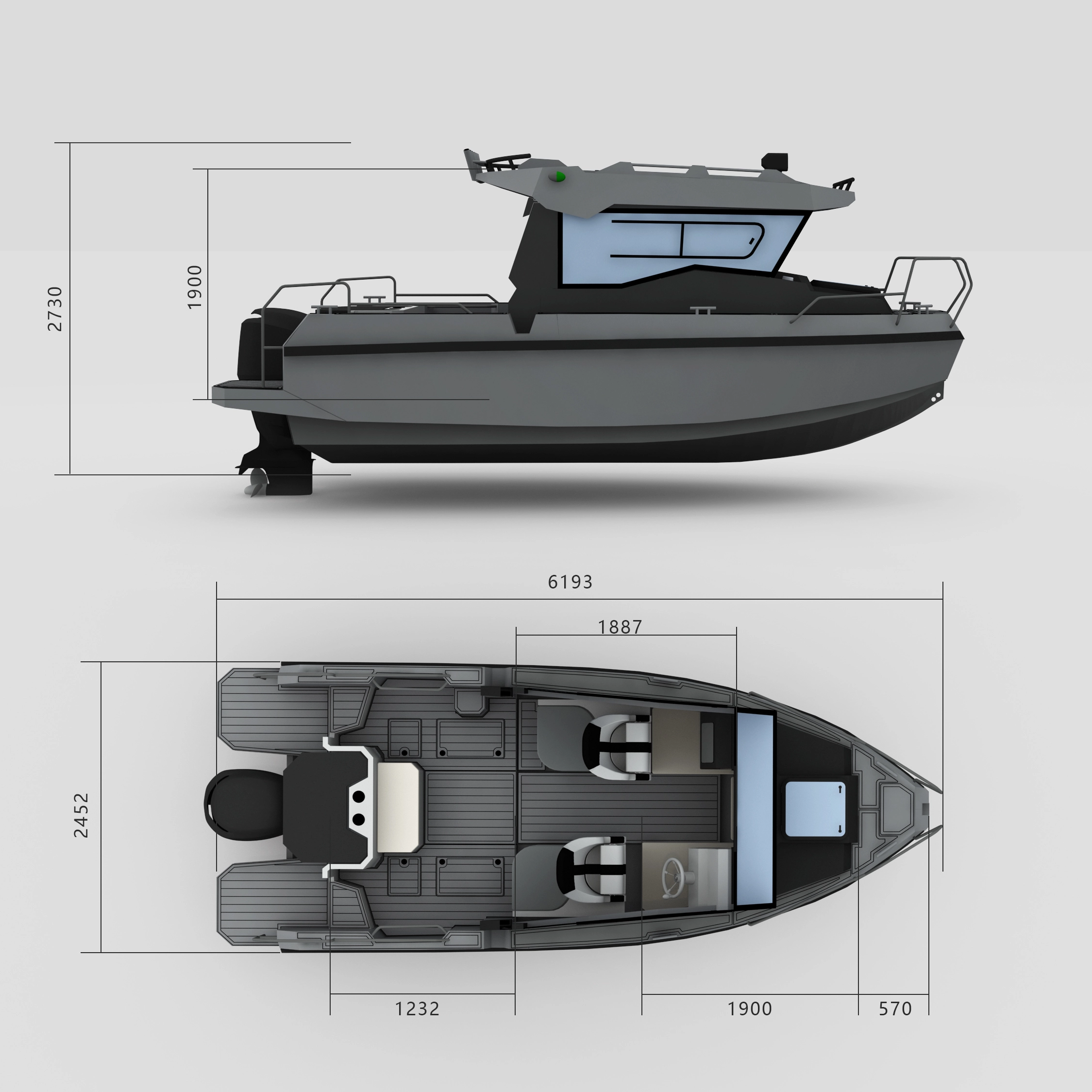 6.2m Bladecraft Aluminum Fishing Boat