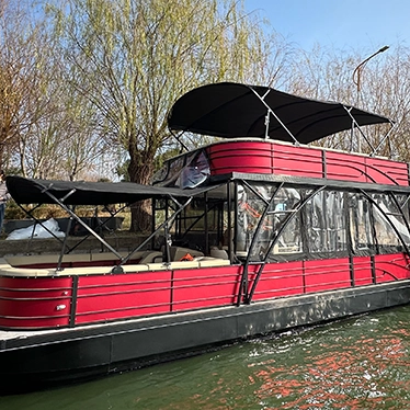 36ft Luxury Party Double Decker Pontoon Boat with Toilet
