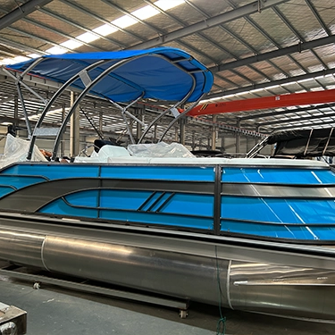 19ft Sport Speed Cruising Wakeboard Aluminum Pontoon Boat with Water Sliding