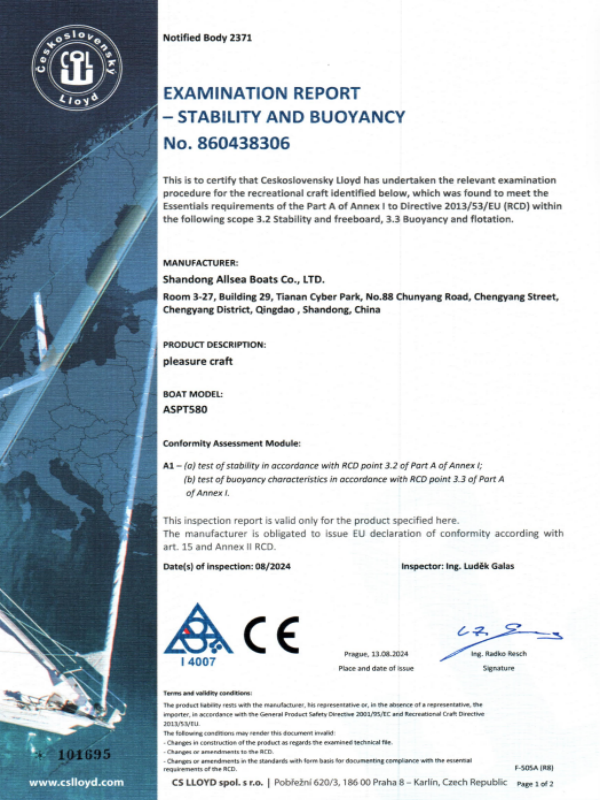 ASPT580 Stability and Buoyancy Report 860438306
